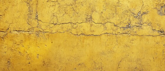 Fototapeta premium Rough sienna yellow cement texture with faint cracks, industrial yet minimal aesthetic