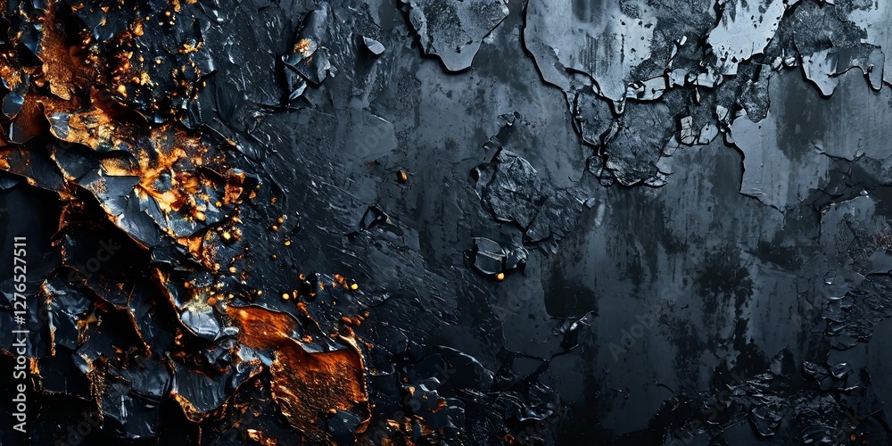 Poster a black and orange background with a lot of texture
