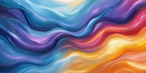 Obraz premium Fluid spectrum waves vibrant colorful gradients abstract artwork