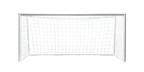 White football soccer goal net transparent PNG set bundle isolated background