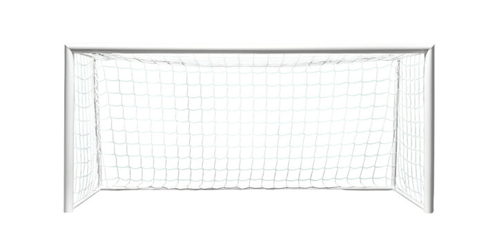 White football soccer goal net transparent PNG set bundle isolated background
