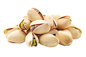 Pistachio nuts transparent PNG isolated background. Healthy superfood nut snack. Pistachios, nutritious, natural, crunchy, organic food, cooking ingredient, vitamin mineral source