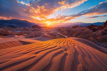 Fototapeta premium Beautiful desert landscape outdoors horizon nature.