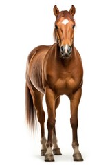 Fototapeta premium American quarter horse mammal animal white background.