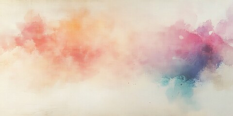 Obraz premium Watercolor Texture Background with a Blend of Pastel Dreamy Colors