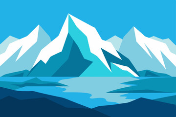 mountain landscape vector illustration