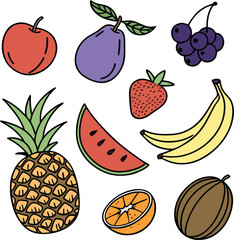 set of fruits