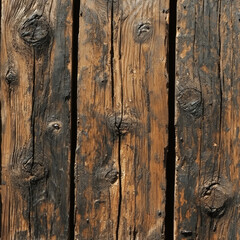 Naklejka premium Weathered wood planks, dark patina, rustic texture