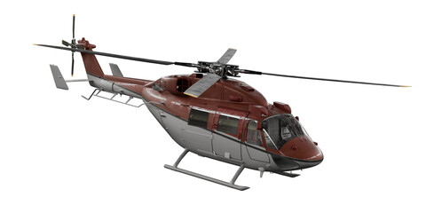 Helicopter isolated  on white
