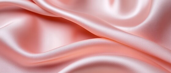 Fototapeta premium Smooth light flamingo pink fabric, delicate sheen, warm minimalist background