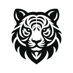 Tiger head vector silhouette icon