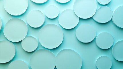 Abstract background of overlapping light blue circles