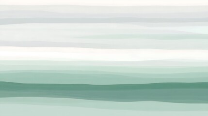 Abstract Watercolor Landscape Soft Green Hues