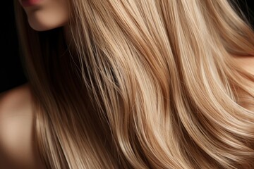 Fototapeta premium Beautiful keratin treated hair adult perfection hairstyle.