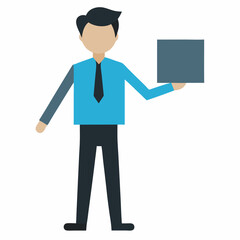 Employee delivers product demo in short clear business show now