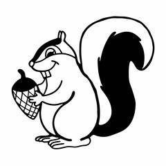 squirrel with acorn