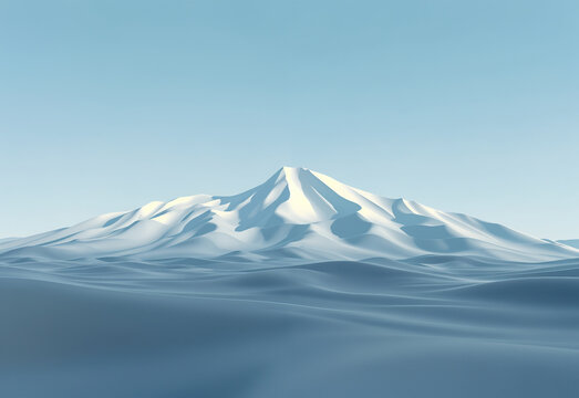 A minimalist mountain landscape