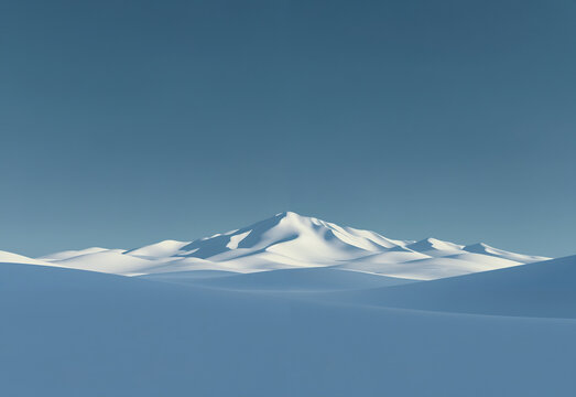 A minimalist mountain landscape