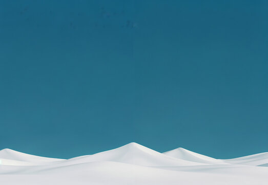 A minimalist mountain landscape