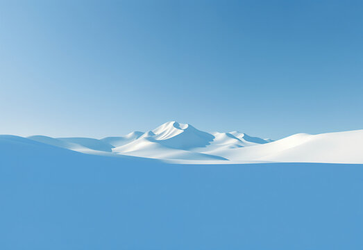 A minimalist mountain landscape