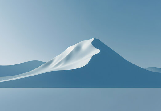 A minimalist mountain landscape