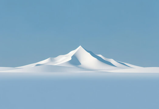 A minimalist mountain landscape