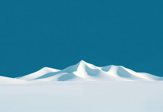 A minimalist mountain landscape