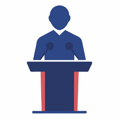 Speaker delivers keynote speech in brief clear powerful message now