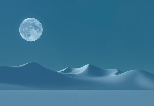A minimalist mountain landscape