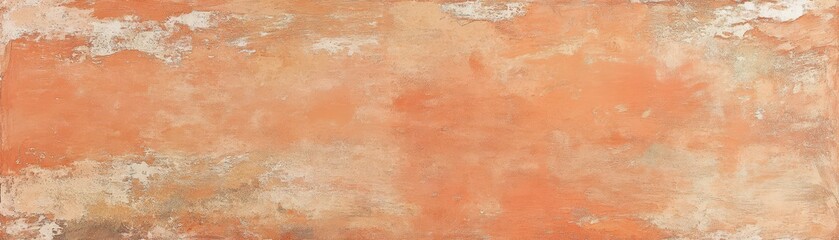 Pastel persimmon orange plaster wall with slight roughness, warm and inviting