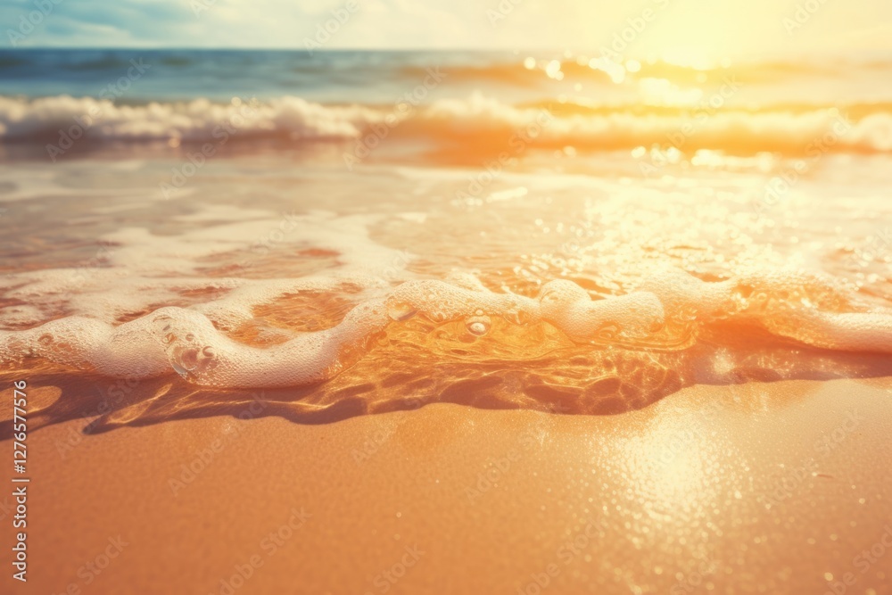 Wall mural Sand beach outdoors horizon nature.