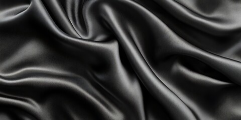 Fototapeta premium Dark Gray Silk Fabric Texture