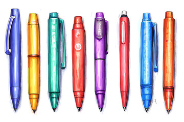 National Ballpoint Pen Day illustration.