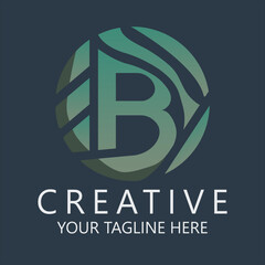 Initial Letter B Logo Design. B Logo Design. Creative And Modern B logo.