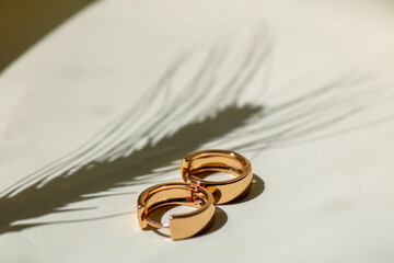 gold earrings