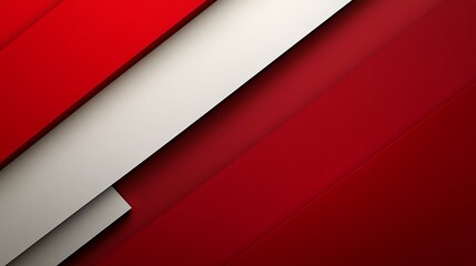 Abstract Red and White Diagonal Geometric Design