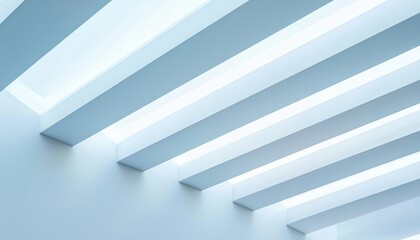 Obraz premium Abstract geometric white architectural structures with soft shadows, modern futuristic minimalist composition, high-definition clarity