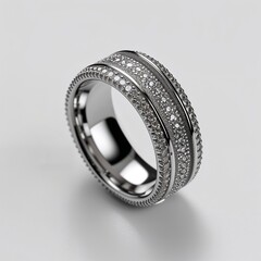 sketch of men s wedding band on plain white background