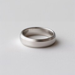sketch of minimalist band ring on plain white background