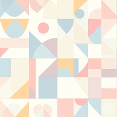 Pastel Geometric Abstract Background Illustration