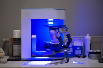 dental tools and dtooth, teeth, prosthetics, scanning, clinic, dentistry, treatment, medical instrumentental instruments