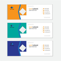 Modern Email signature design template a4 print 