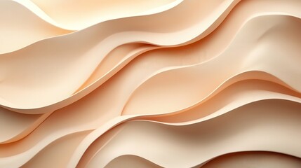 Fototapeta premium Abstract peach waves pattern with soft curves and flowing texture