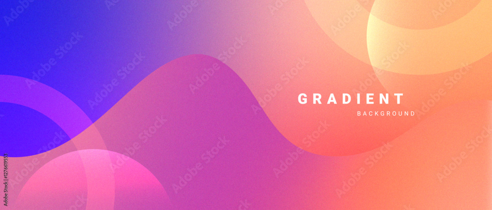 Poster Gradient abstract background with fluid shapes. Vector illustration.