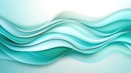 Fototapeta premium Abstract Teal Wave Background Design Wallpaper