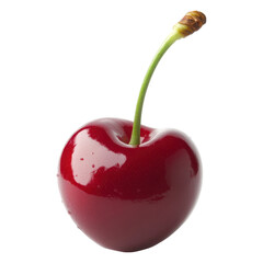 Fresh heart-shaped cherry png transparent background healthy produce nature close-up fruit harvest