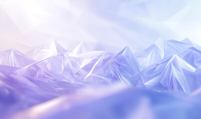 Abstract geometric polygonal shapes in a soft purple background artistic visuals digital artwork atmospheric environment dynamic viewpoint copy space included