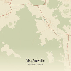 Obraz premium Vintage map of Mognéville, France.