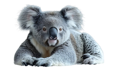 Naklejka premium Adorable Koala Bear Resting Perfect for Wildlife Conservation Campaigns and Australian Tourism