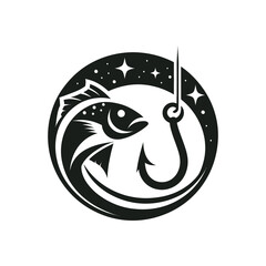 fishing silhouette clip art vector design